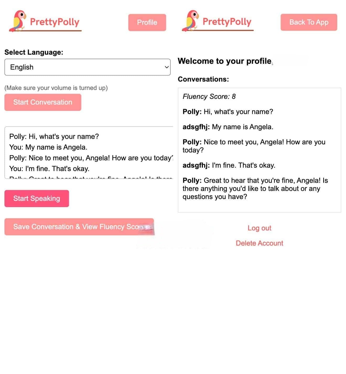 PrettyPolly-免费在线AI外语口语练习工具