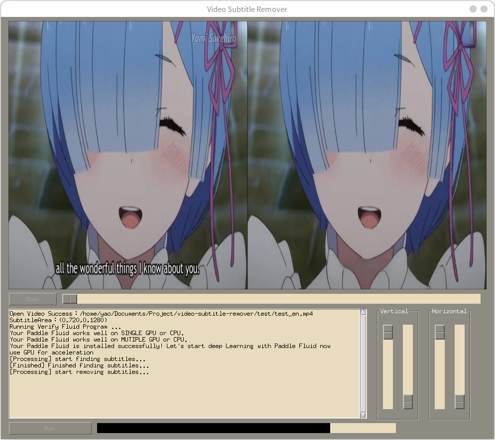 AI视频硬字幕去除工具 无损分辨率-Video subtitle remover (VSR)